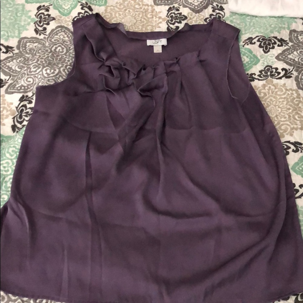 Purple Sleeveless Blouse